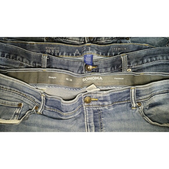 Jeans Lot Of 5 Sz 48x29 Sonoma Apt. 9 Levi’s Assorted Styles Denim - Picture 2 of 14
